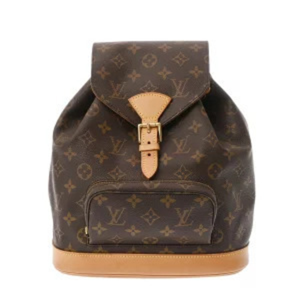 Louis Vuitton Monogram Montsouris Brown Canvas Backpack Daypack Bag